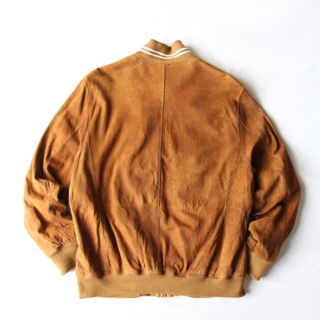 Brooks Brothers Camel Suede Varsity Jacket