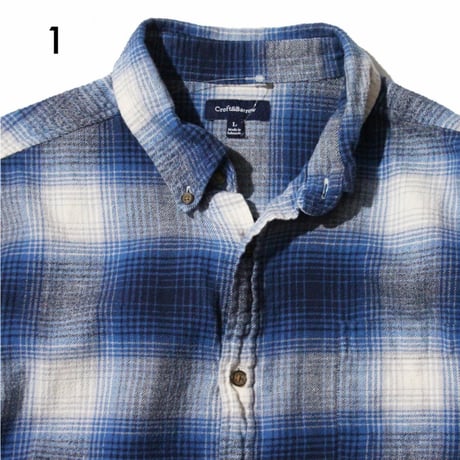 Ombre Plaid Flannel Shirts