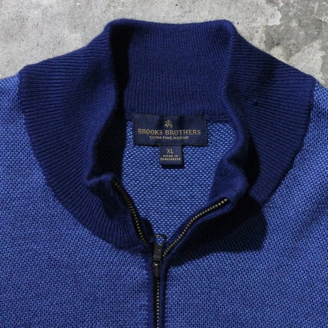 Brooks Brothers Extra Fine Merino Wool 1/2 Zip Knit Sweater