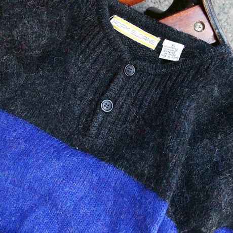 Adam Sloane Mohair Henry Neck Sweater