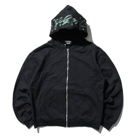 Stockroom OG Wear "PP¥ Font Green Embroidered Zip Hoodie"