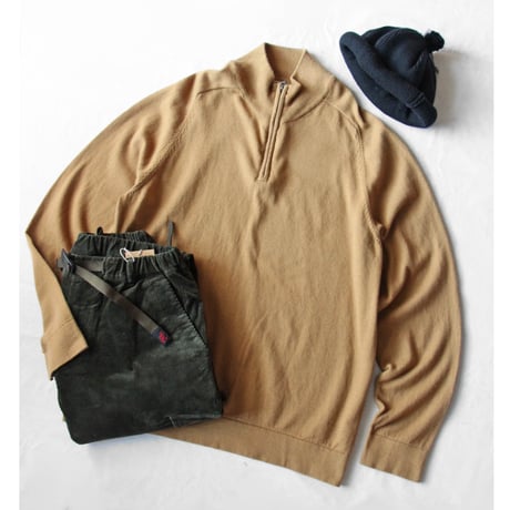 L.L. Bean Cashmere 1/4 Zip Mock Knit Sweater
