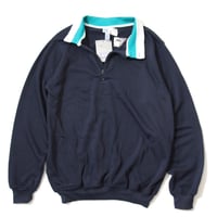 1/4 Zip Stand Collar Sweat Shirt 〈Dead Stock〉