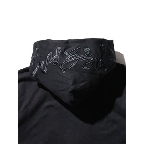 Stockroom OG Wear "PP¥ Font Black Embroidered Zip Hoodie"