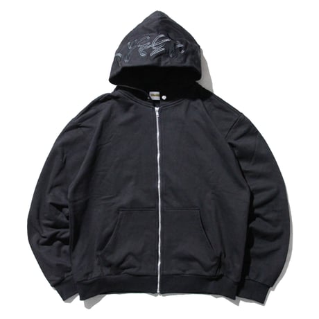 Stockroom OG Wear "PP¥ Font Black Embroidered Zip Hoodie"