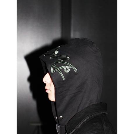 Stockroom OG Wear "PP¥ Font Green Embroidered Zip Hoodie"