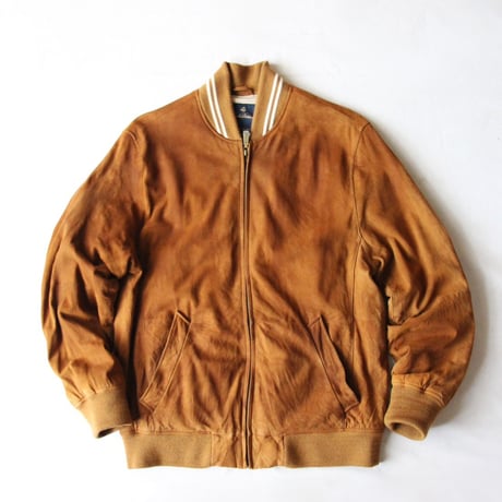 Brooks Brothers Camel Suede Varsity Jacket