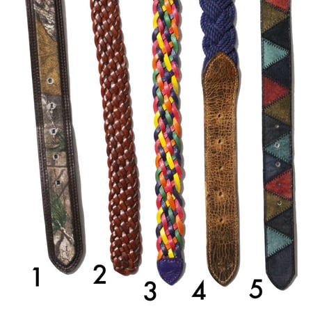 Belts Real Tree & Woven & Suede