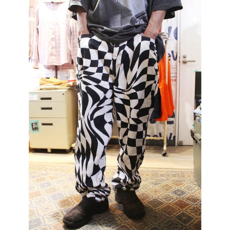 Jaded Man x Curly Fry Checker Flag Denim Pant