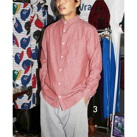 Band Collar L/SL Shirts