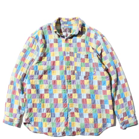 Multi Color Patchwork L/SL Shirt