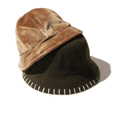 Wool Felt & Velvet Bell Hat