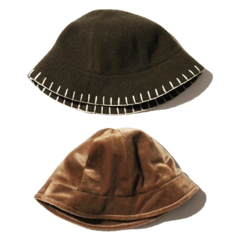 Wool Felt & Velvet Bell Hat