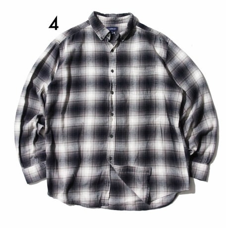 Ombre Plaid Flannel Shirts
