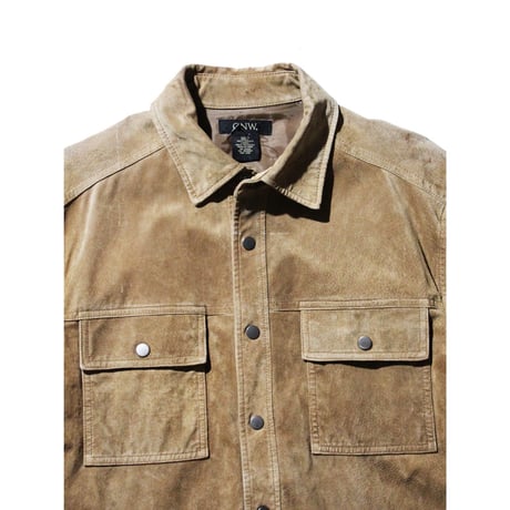Leather & Suede Shirt Jacket