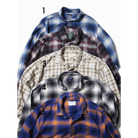 Ombre Plaid Flannel Shirts