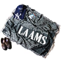 LAAMS Woodgrain Map Woven Blanket