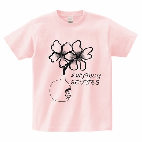 DIGMOG COFFEE　フラワーTシャツ（ライトピンク）
