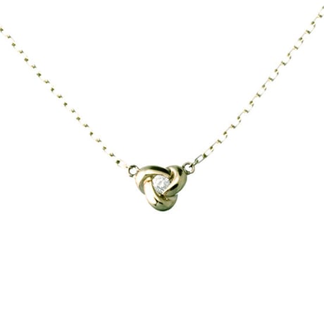 K10/【SANYO MUSUBI　/　三葉結び】Diamond necklaceダイヤネックレス (YG/PG/WG　3色展開)　N10017