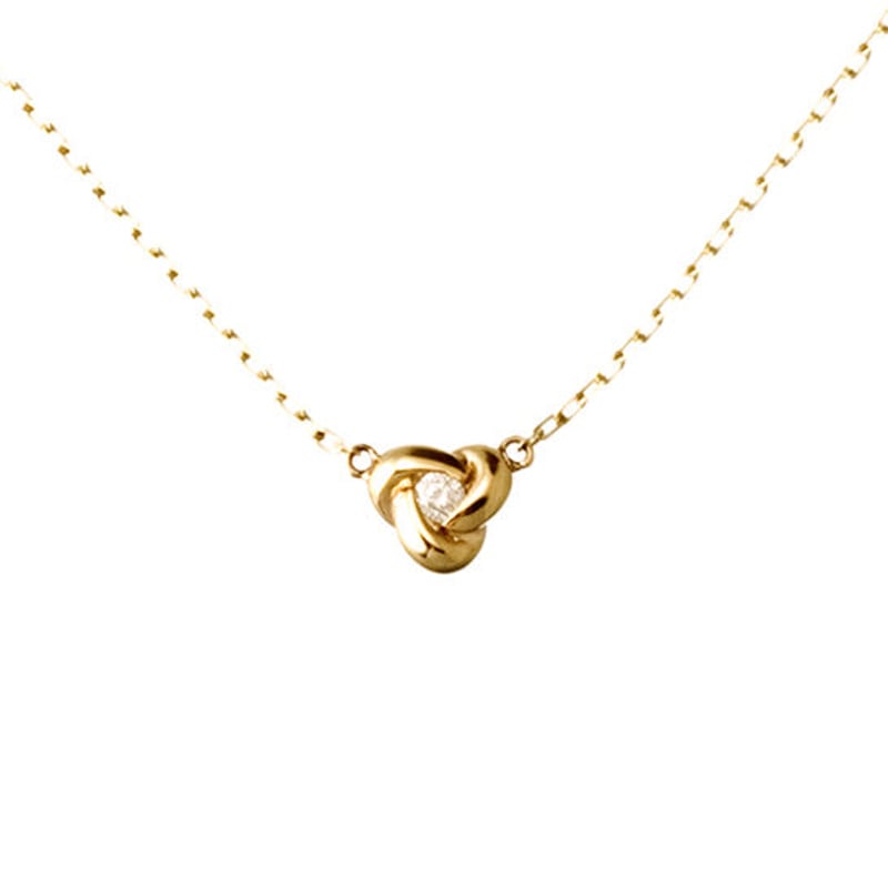 K10/【SANYO MUSUBI / 三葉結び】Diamond necklaceダイヤネック K10/【SANYO MUSUBI / 三葉結び】Diamond necklaceダイヤネック