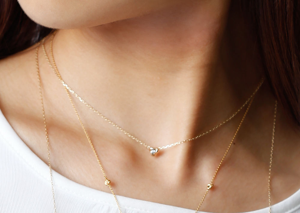K10/【SANYO MUSUBI / 三葉結び】Diamond necklaceダイヤネック K10/【SANYO MUSUBI / 三葉結び】Diamond necklaceダイヤネック