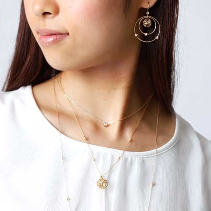 K10/【SANYO MUSUBI / 三葉結び】Diamond necklaceダイヤネック K10/【SANYO MUSUBI / 三葉結び】Diamond necklaceダイヤネック