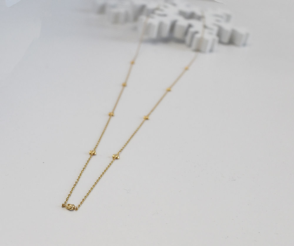 K10/【SANYO MUSUBI / 三葉結び】ロングネックレス80cm(YG/PG/WG)