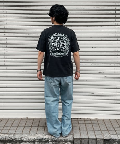 Vintage Cross Fade Tee / Fade Black