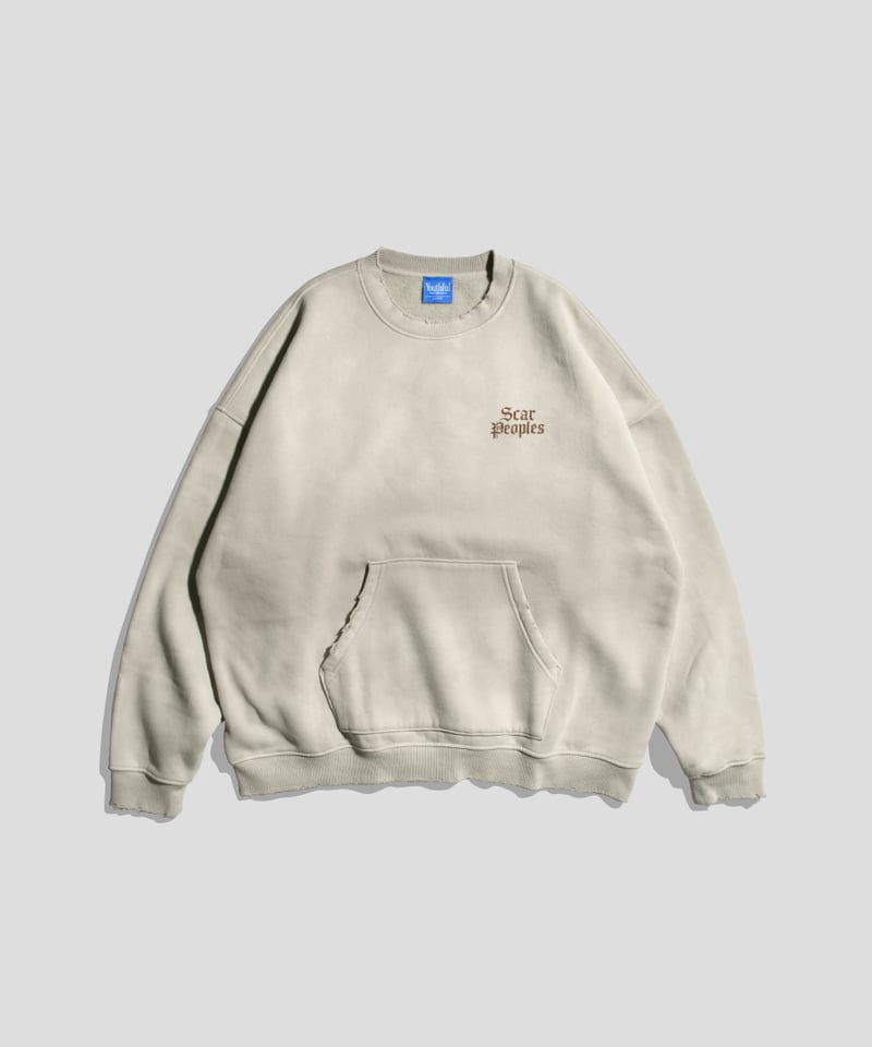 Basic Crack Logo Vintage Sweat / Light Grey | Y