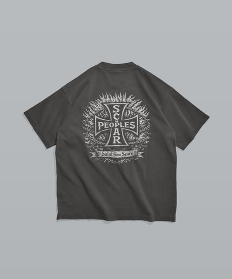 Vintage Cross Fade Tee / Fade Black