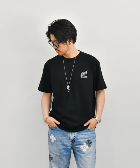 Wing Logo Embroidery Tee / Black