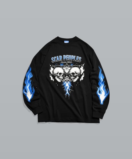 Skull Flame Long Sleeve Tee