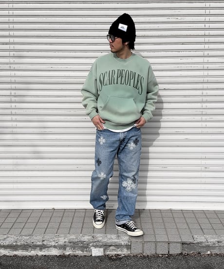 Vintage Hue Crewneck Sweat / Green