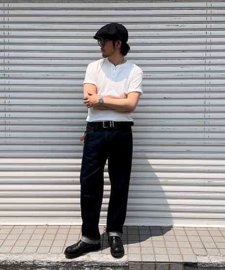 Henley neck Tee / Vintage White