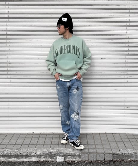 Vintage Hue Crewneck Sweat / Green