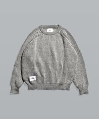 Basic Label Crew Neck Knit / Light Grey