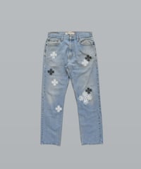 Blossom Cross Levi's 505 Used Remake Denim Pants W86 L81 / LS128