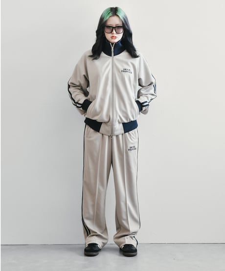 Hype Logo Track Pants / Light Grey × Navy