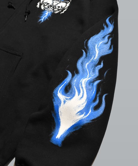 Skull Flame Zip Hoodie