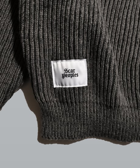 Basic Label Crew Neck Knit / Dark Grey