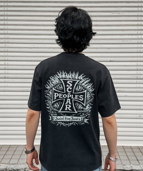 Vintage Cross Fade Tee / Fade Black
