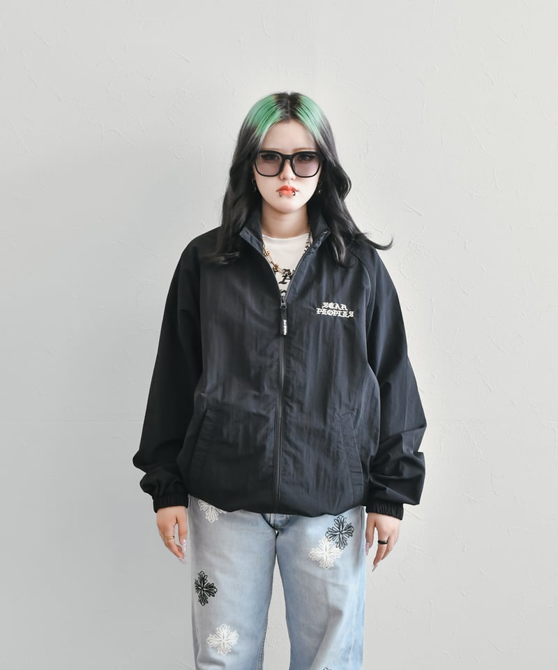 Hype Logo Nylon Jacket / Black | Youthful Scar Hype Logo Nylon Jacket / Black | Youthful Scar