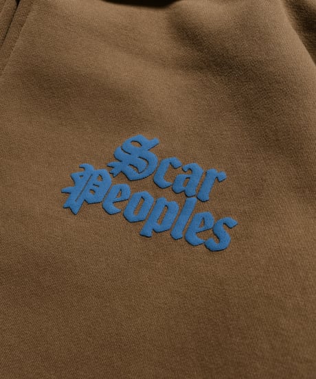 Alpha Logo Box Zip Hoodie / Brown