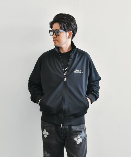 Hype Logo Track Jacket / Black × Black