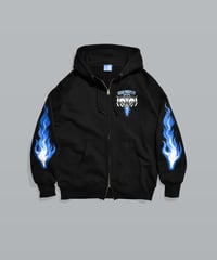Skull Flame Zip Hoodie