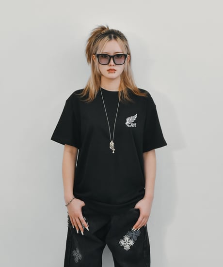 Wing Logo Embroidery Tee / Black
