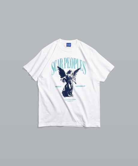 Maria Wings Tee / White × Blue