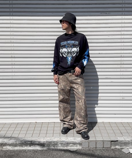 Skull Flame Long Sleeve Tee