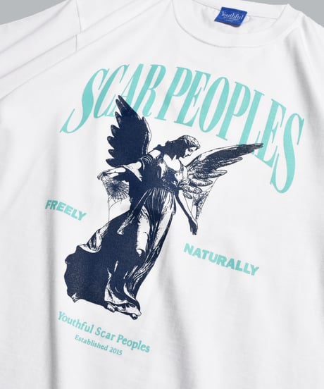 Maria Wings Tee / White × Blue