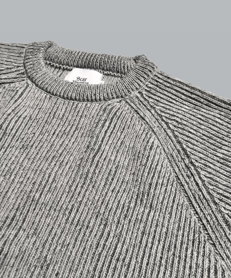 Basic Label Crew Neck Knit / Light Grey